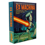 An image of the Ex Machina character box for Paperback Adventures. Made of metal, he became the most human of all. On the cover a robot is firing a massive laser.